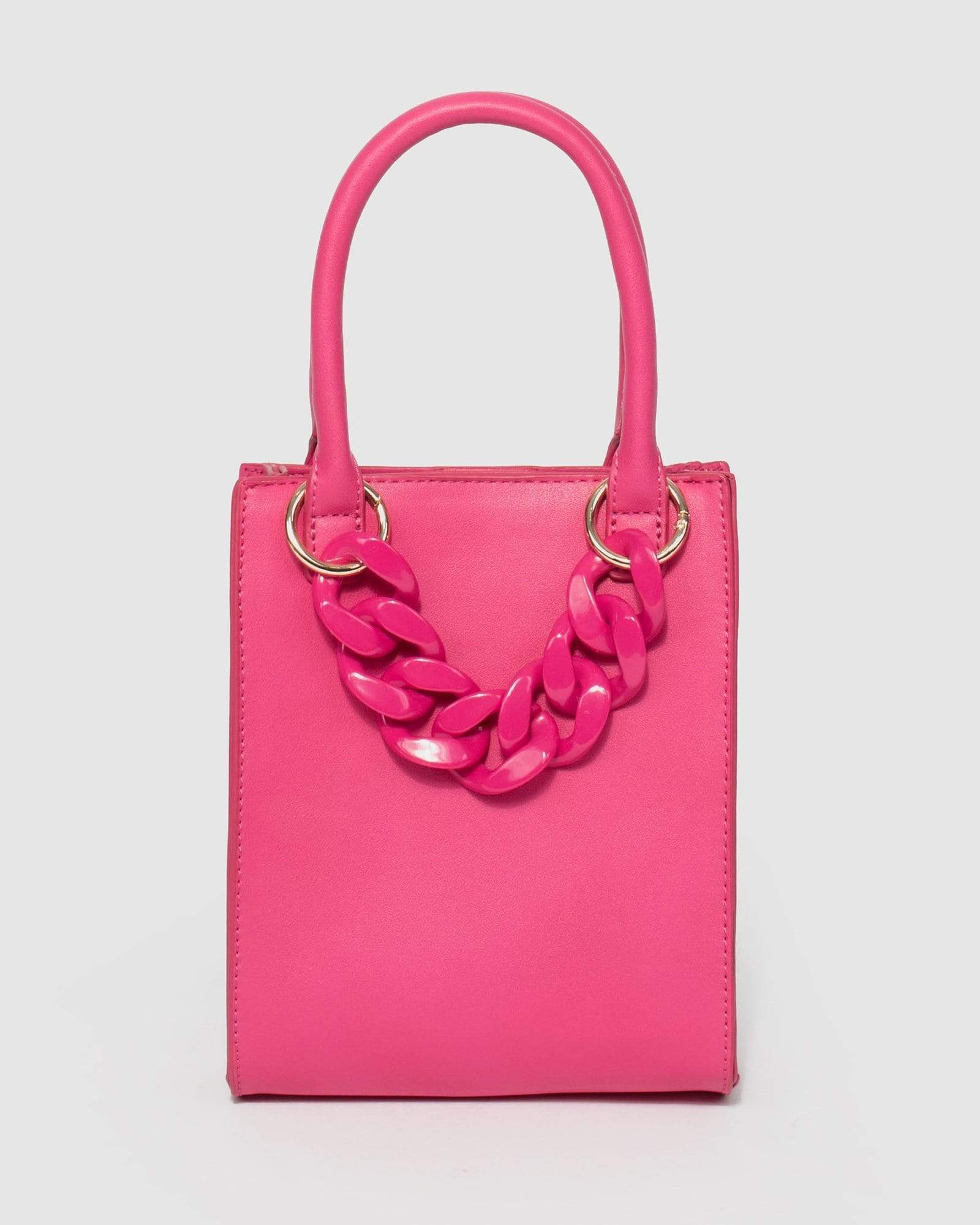 Image of Pink Octavia Chain Tote Bag