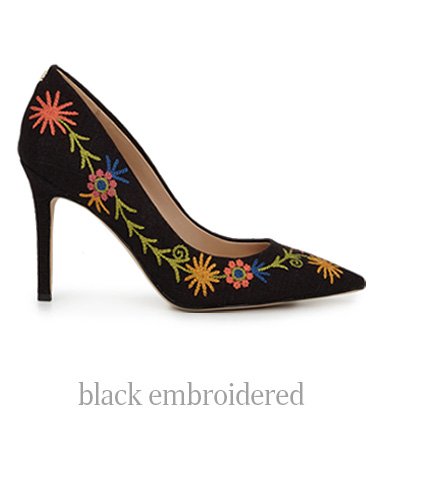 black embroidered