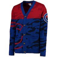Men's Royal Chicago Cubs Camouflage Cardigan Sweater