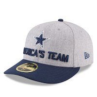 Men's Dallas Cowboys New Era Heather Gray/Navy 2018 NFL Draft Official On-Stage Low Profile 59FIFTY Fitted Hat