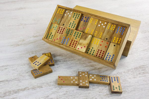 Wood Domino Set Game from Thailand