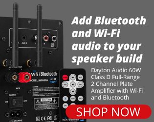 Add Bluetooth and Wi-fi audio to your speaker build—Dayton Audio WF60PA 60W Class D Full-Range 2 Channel Plate Amplifier with Wi-Fi and Bluetooth. SHOP NOW