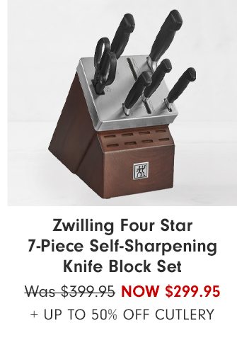 Zwilling Four Star 7-Piece Self-Sharpening Knife Block Set - Now $299.95 + Up to 50% Off CUTLERY