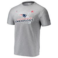 Men's New England Patriots NFL Pro Line by Fanatics Branded Gray 2017 AFC Champions Trophy Collection Locker Room T-Shirt