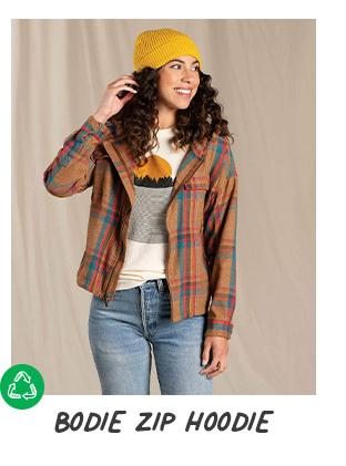 Women's Bodie Zip Hoodie in Brown Sugar