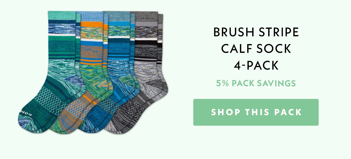 Brush Stripe Calf Sock 4-Pack | 5% Pack Savings | Shop This Pack