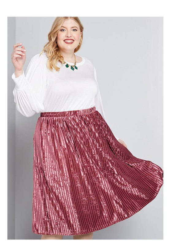 Simply Stylish Velvet Midi Skirt