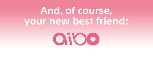 And, of course, your new best friend: aibo