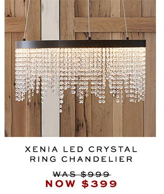 XENIA LED CRYSTAL RING CHANDELIER