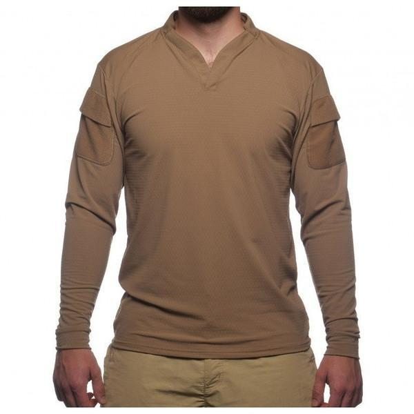 Velocity Systems BOSS Rugby Long Sleeve Shirt - Coyote Brown (MIL) / Medium (MIL)