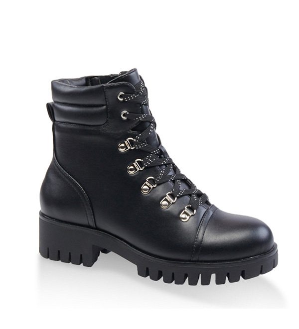 Lace Up D Ring Hiking Boots