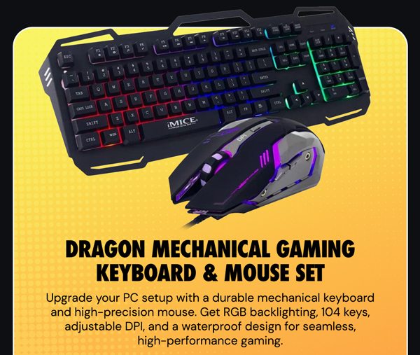 Dragon Mechanical Gaming Keyboard & Mouse Set