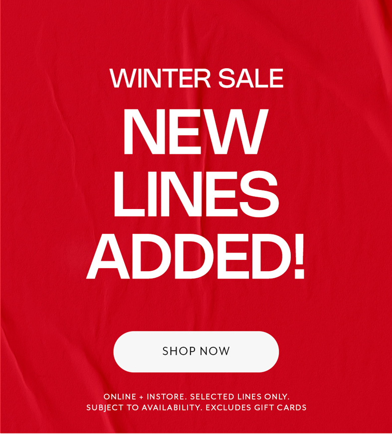 Winter sale new lines added!