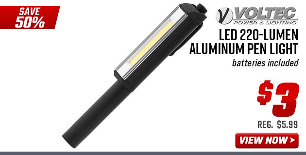 Voltec LED 220-Lumen Aluminum Pen Light