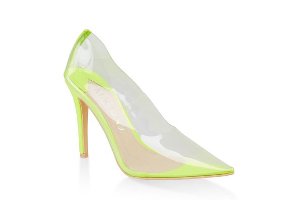 Clear Pointed Toe Pumps