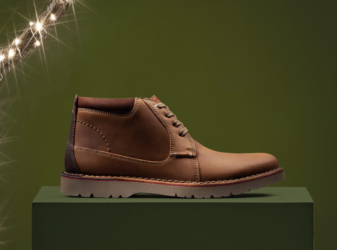 Links to boot Vargo Mid in dark tan leather