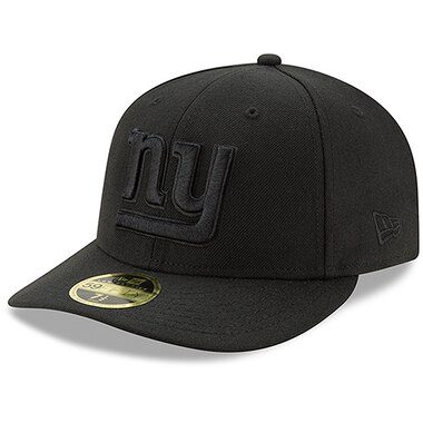 New York Giants New Era Black On Black Low Profile 59FIFTY Fitted Hat
