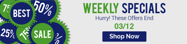 Weekly Specials - Hurry These Offers End 03-12-2019