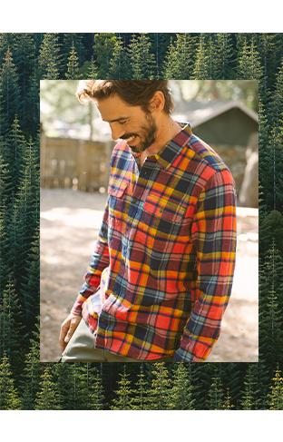 Men's Indigo Flannel Shirt