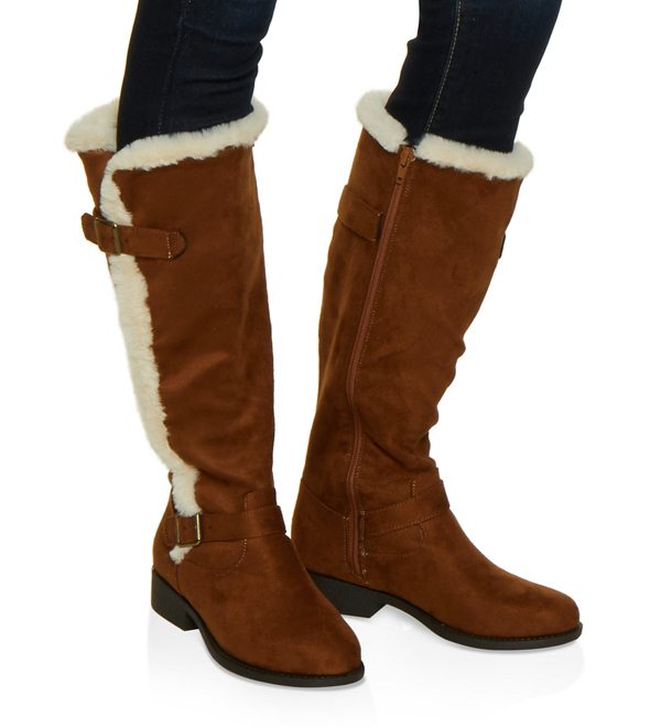 Faux Fur Trim Boots