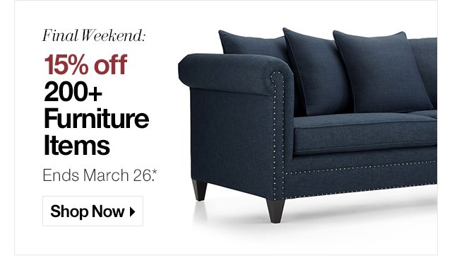 15% off Furniture