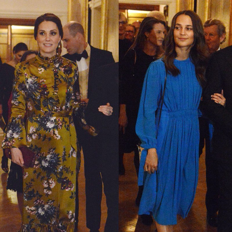 Kate Middleton Alicia Vikander Erdem Louis Vuitton