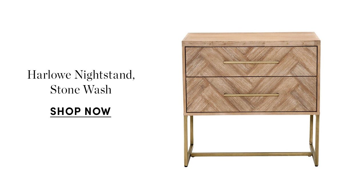Harlowe nightstand stonewash
