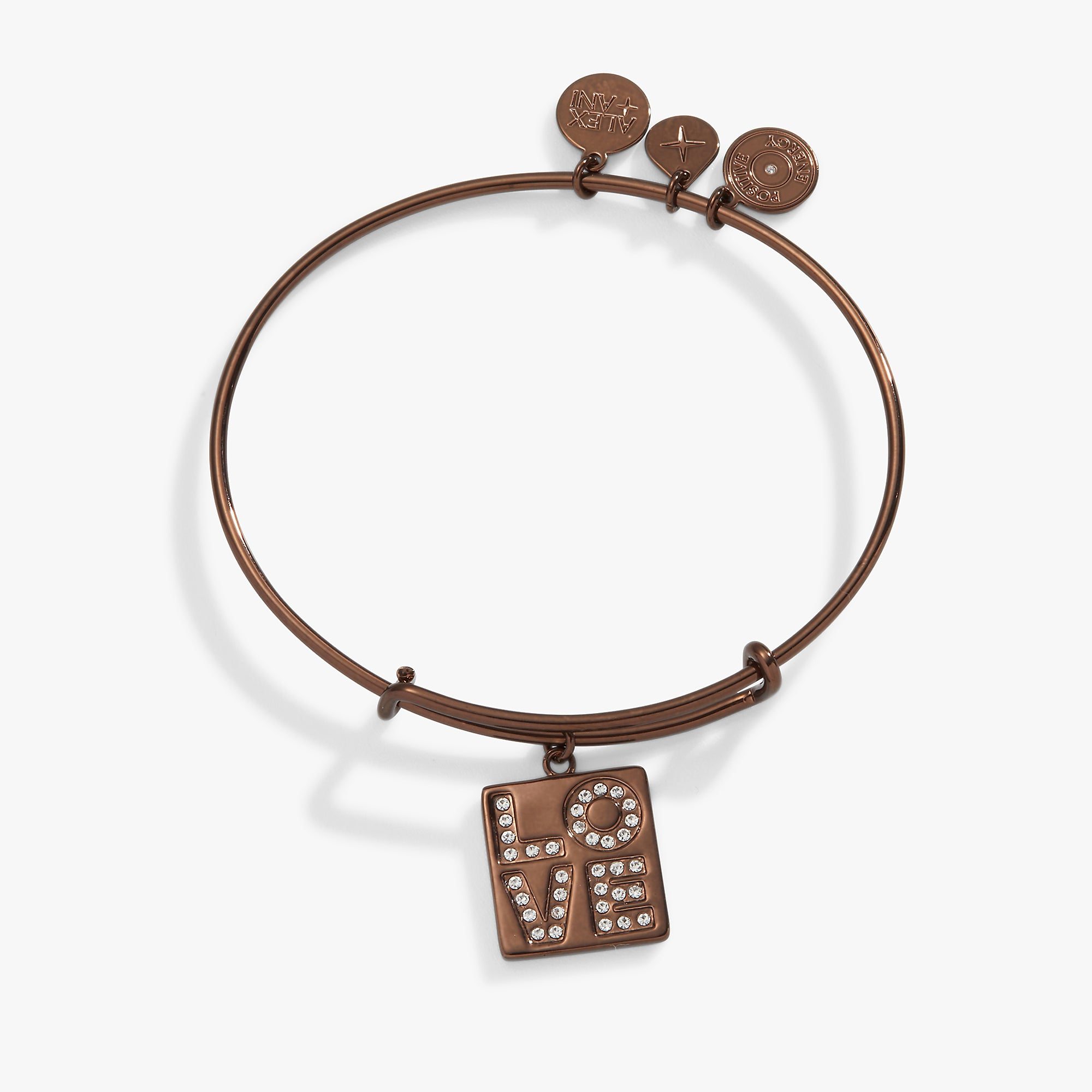Image of LOVE Pavé Charm Bangle