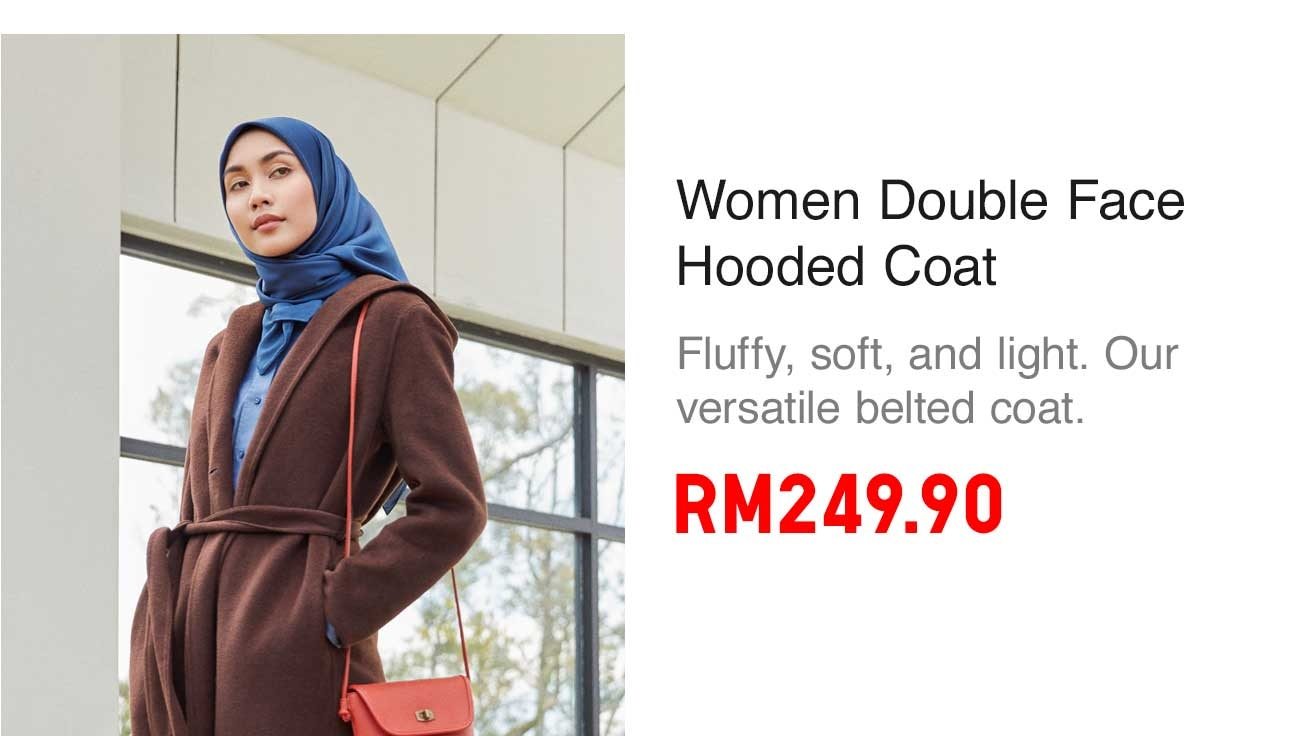 WOMEN DOUBLE FACE HOODED COAT