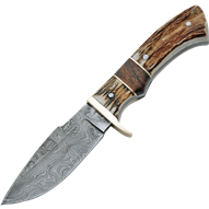 Damascus Game Skinner Knife