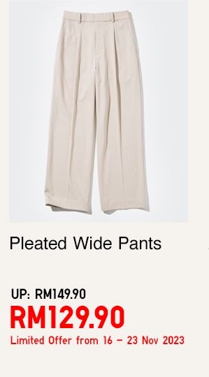 Pleated Wide Pants