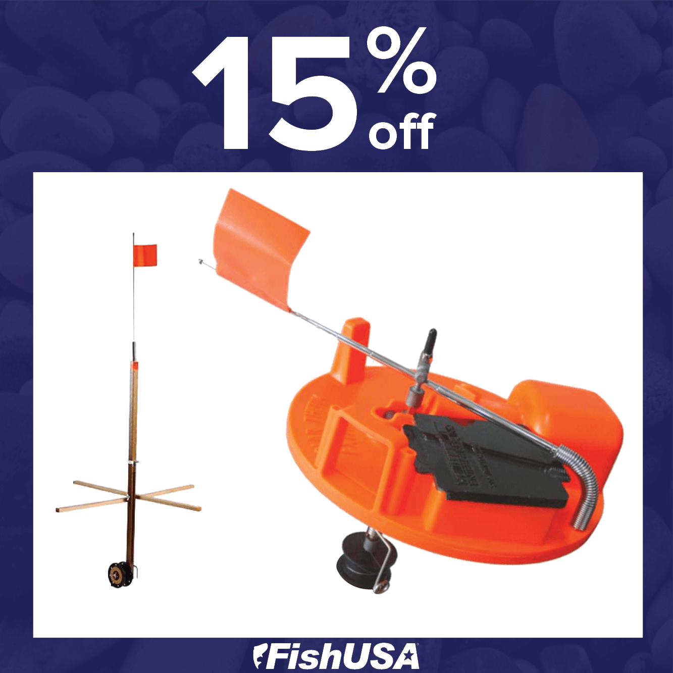 Save 15% on Ice Fishing Tip-Ups & Accessories