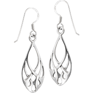 Sterling Silver Celtic Weave Loop Earrings