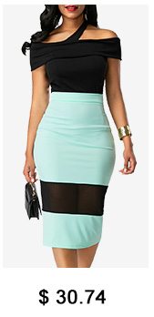 Fold Over Cutout Shoulder Sheath Dress