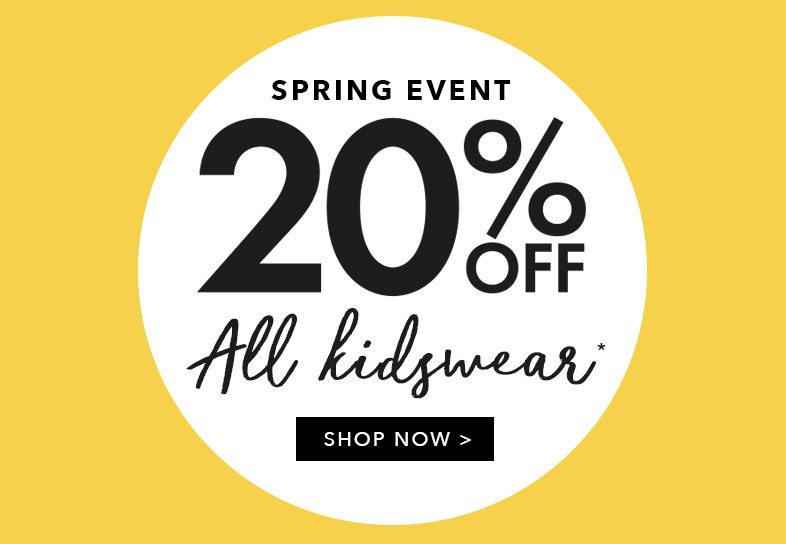 Spring Saver | 20% off kidswear