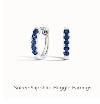 Soiree Sapphire Huggie Earrings