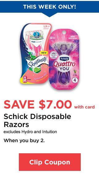 Schick - Clip Coupon