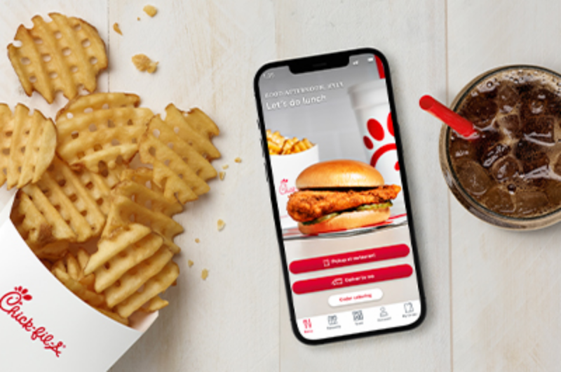 Chick-fil-A app on mobile device