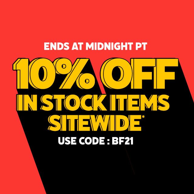 10% OFF instock items - sitewide!
