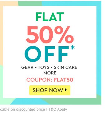 FLAT 50% OFF*