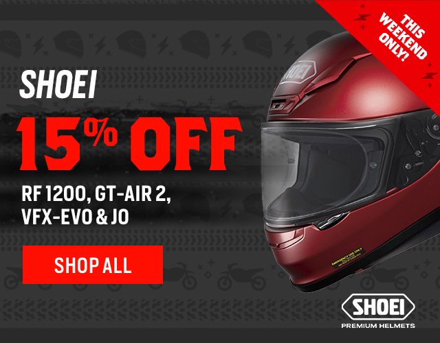 Shoei Select Helmets 15% Off