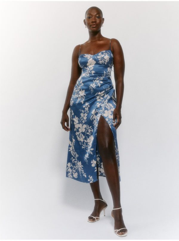 Marguerite Dress Cyanotype