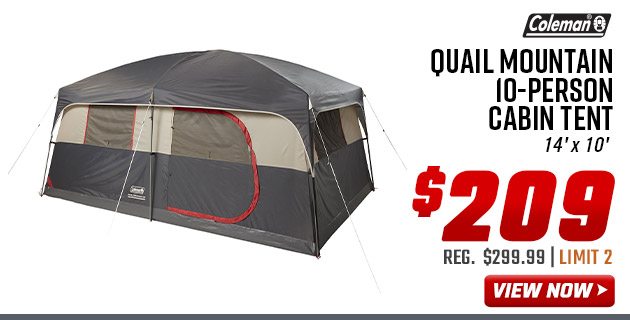 Coleman Quail Mountain 10-Person Cabin Tent