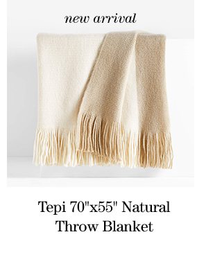 Tepi 70"x55" Natural Throw Blanket