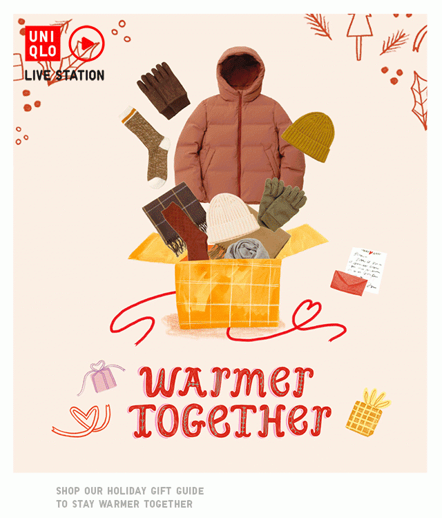 BANNER 2 - SHOP OUR HOLIDAY GIFT GUIDE TO STAY WARMER TOGETHER.