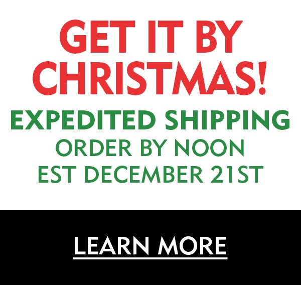 GET YOUR GIFTS IN TIME! Rush shipping (1-2 business days). Order by noon EST 12/22! Holiday shipping deadlines!