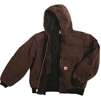 CARHARTT J130 Sandstone Duck, Flannel-Lined Active Jac