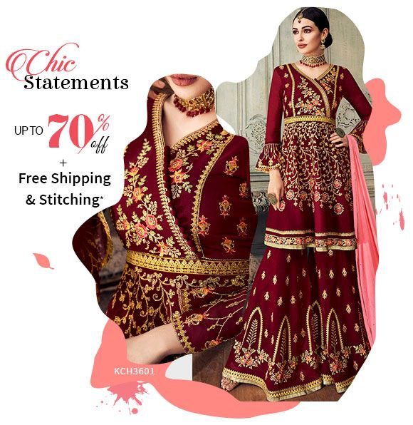 Pakistani Suits at upto 70% Off + Shipping-Stitching Deals. Shop!