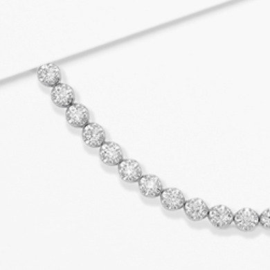 Men's Lab-Created Diamonds by KAY Tennis Necklace 8 ct tw 10K White Gold 18''