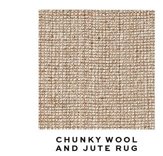 CHUNKY WOOL AND JUTE RUG